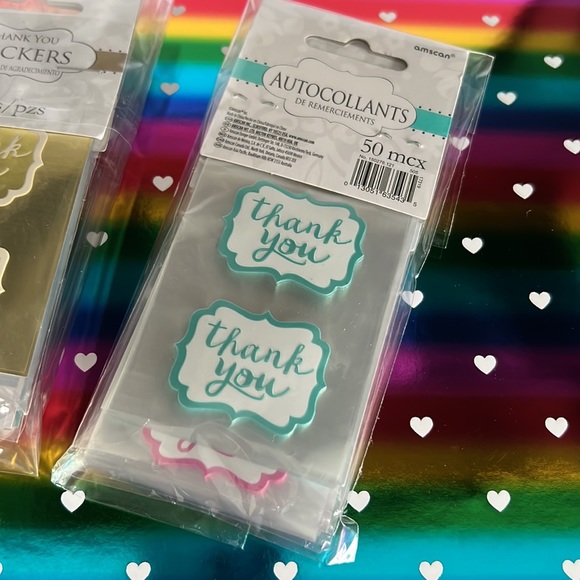 150 pcs Removable Thank You Stickers 1.5"x1.5" in - Picture 7 of 8